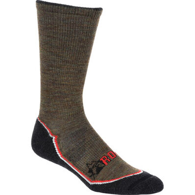 Rocky Outback Hiking Crew Sock, Loden(Green), large