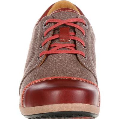 4EurSole Rococo Women's Chocolate Low Wedge Lacer Shoe, , large