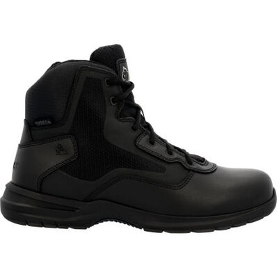 Rocky Cadet 6" Black Side Zip Public Service Boot, , large