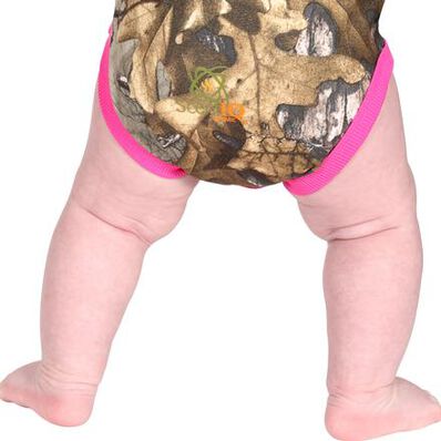 Rocky SilentHunter Baby Camo Onesie, PINK, large