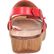4EurSole Sprightly Women's Red Leather Low Wedge Slingback Sandal, , large