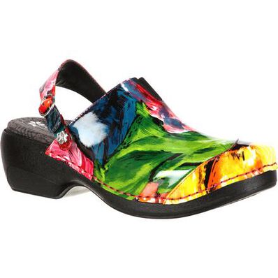 4EurSole Inspire Me Women's Patent Print Clog, , large