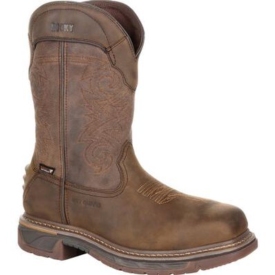 Rocky Square Toe Western Boot with TPU Heel Counter, , large