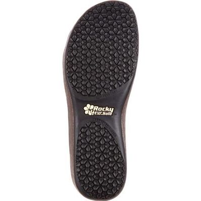 4EurSole Golden Day Women's Brown Leather Slide, , large