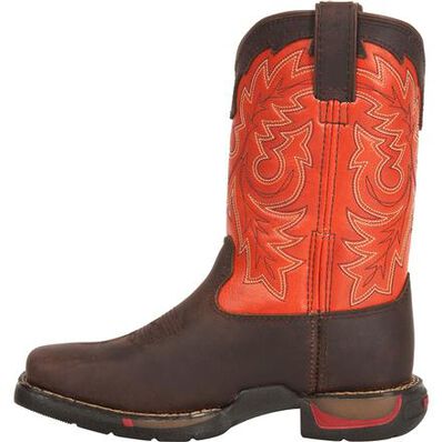Rocky Kid's Long Range - Square-Toe Western Boot, , large
