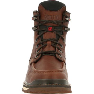 Rocky Rams Horn Unlined Brown Work Wedge, , large