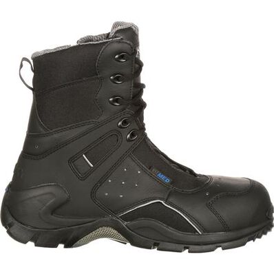 Rocky 1st Med Carbon Fiber Toe Puncture-Resistant Side-Zip Waterproof Public Service Boot, , large