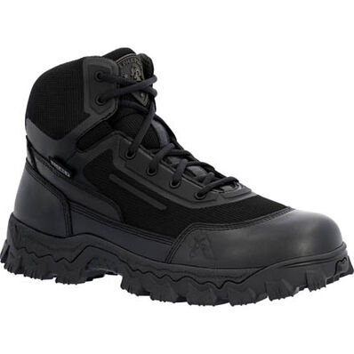Rocky Alpha Tec 6" Black Side Zip Waterproof Public Service Boot, , large