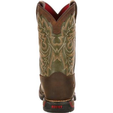 Rocky Little Kid Long Range Square Toe Western Boot, , large