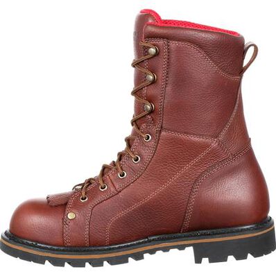 Rocky Three Cut Logger Steel Toe Waterproof Work Boot, , large