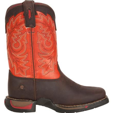RW042 Rocky Long Range Kid s Square Toe Western Boots