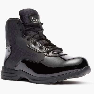 Rocky Cadet 6" Black Side Zip Public Service Boot, , large