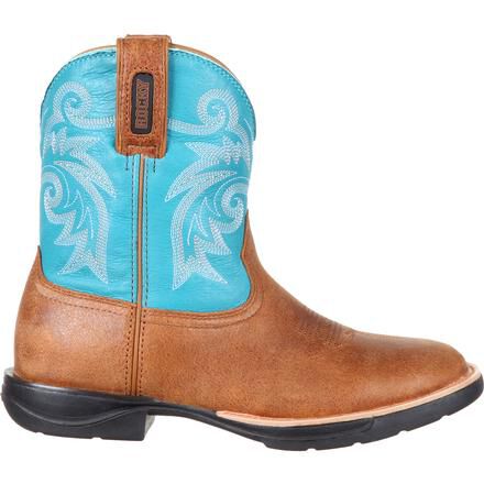 Teal and brown cowgirl boots on sale