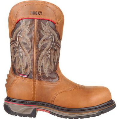 men's skull western boots composite toe