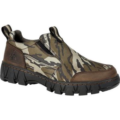 Rocky Outdoor: Men's 3 Oak Creek Mossy Oak Bottomlands Slip On Shoes,  RKS0485