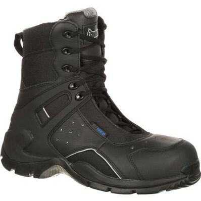 Rocky 1st Med Carbon Fiber Toe Puncture-Resistant Side-Zip Waterproof Public Service Boot, , large