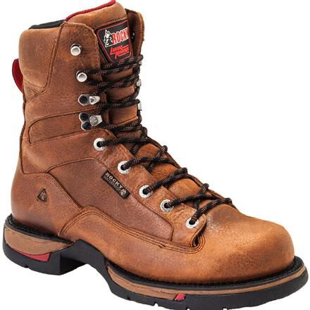 8 Rocky Long Range Aluminum Toe Waterproof Work Boots Style 6886