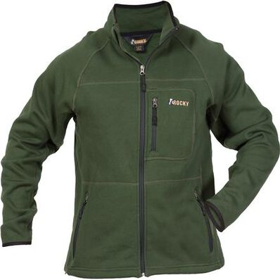 Rocky Men's Fleece Raglan-Sleeve Jacket, GREEN, large