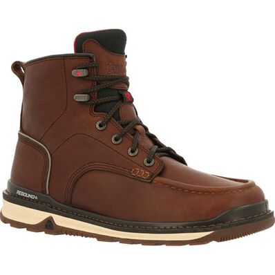 Rocky Rams Horn Unlined Brown Work Wedge, , large