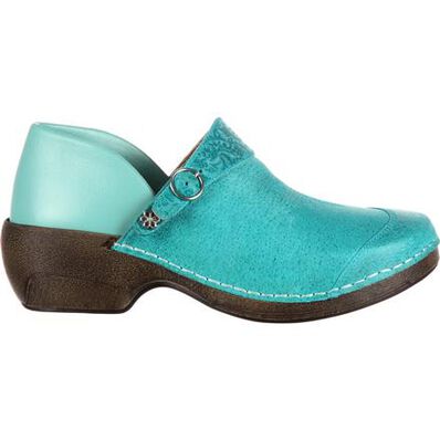 4EurSole Inspire Me Women's Western Embellished Leather Clog, , large