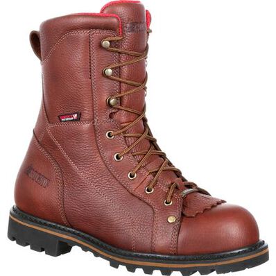 Rocky Three Cut Logger Steel Toe Waterproof Work Boot, , large