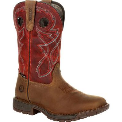 Rocky 32 Waterproof Western (RKW0316) | for Red & Tan Waterproof Boots for Men - Rocky Boots