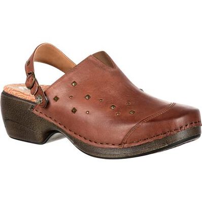 4EurSole Inspire Me Women's Studded Leather Clog, , large