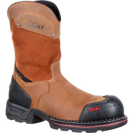 rocky slip on steel toe boots