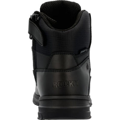 Rocky Cadet 6" Black Side Zip Public Service Boot, , large