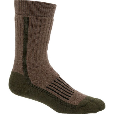 Rocky Ultimate Cold Weather Crew Sock, LITE OLIVE, large