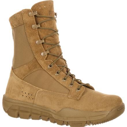 Womens brown military boots discount