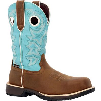 Rocky Rosemary Women’s Waterproof Composite Toe Western Boot, , large