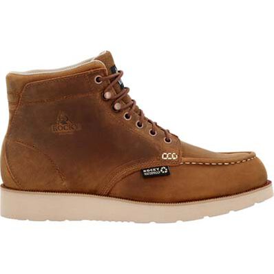 Rocky MonoCrepe Wedge 6” Waterproof Work Boot, , large