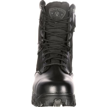 ROCKY Mens AlphaForce Waterproof ZIPPER Composite Toe Black Duty BOOTS Fq0006173 9 Medium for sale online 