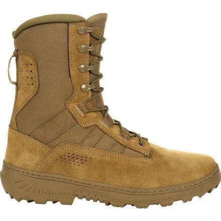Military coyote brown steel toe boots cheap
