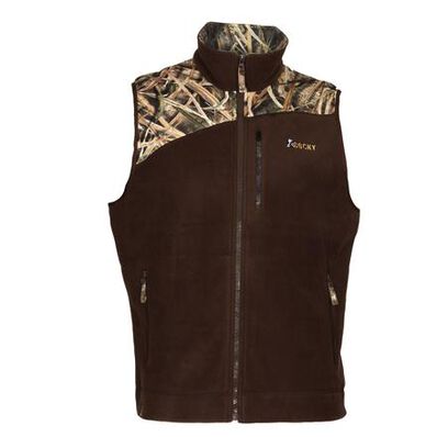 Rocky Full Zip Fleece Vest, Mossy Oak ShadowGrass Blades, large