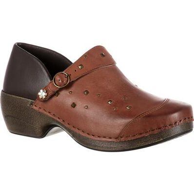 4EurSole Inspire Me Women's Studded Leather Clog, , large