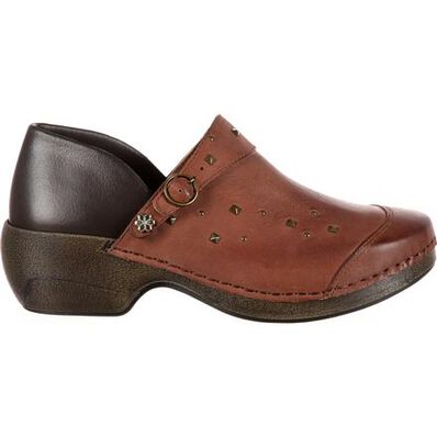4EurSole Inspire Me Women's Studded Leather Clog, , large