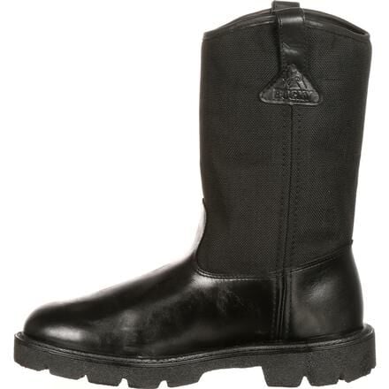 Rocky Men's Black Public Service Pull-On Wellington Boot #FQ0006300