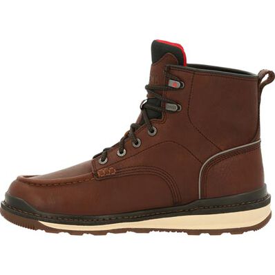 Rocky Rams Horn Unlined Brown Work Wedge, , large