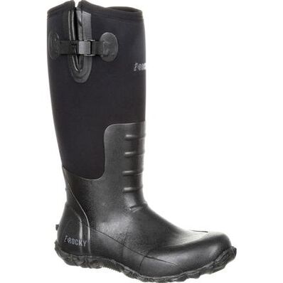 Rocky Core Black Rubber Waterproof Outdoor Boot, , large