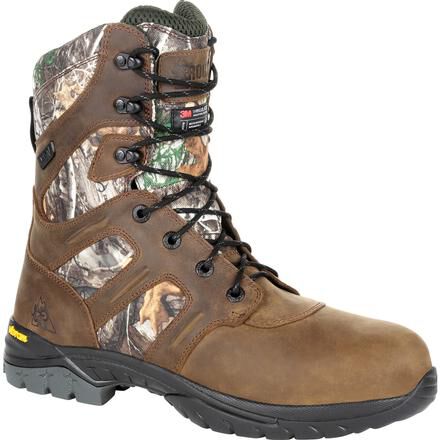 Rocky Mens 8 Bearclaw FX 800g Insulated Waterproof Outdoor Boots 