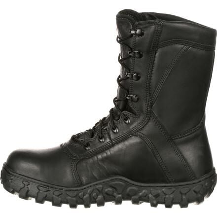 steel toe black combat boots