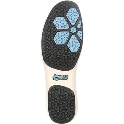 4EurSole Rococo Women's Blue and Cream Low Wedge Lacer Shoe, , large