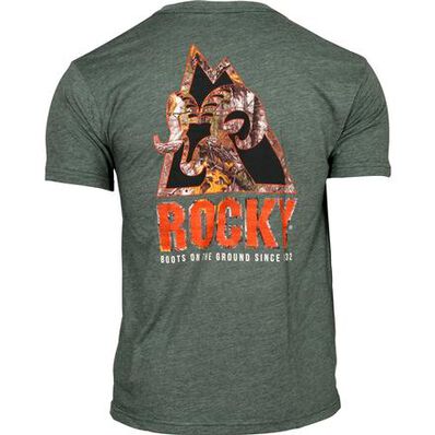 Rocky Logo T-Shirt, MOSS, large