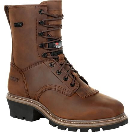 Insulated square toe work boots sales