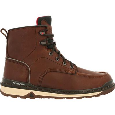 Rocky Rams Horn Unlined Brown Work Wedge, , large