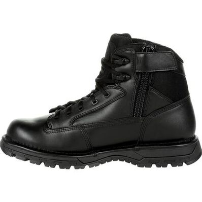 Rocky Portland 6" Black Side Zip Waterproof Public Service Boot, , large