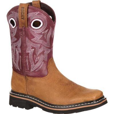 Rocky Farmstead Big Kid Western Boot, , large