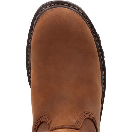 Pull on top work boots
